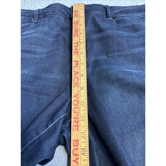 Denim Suede Brand Jeans Womens 32 Navy Blue Farrah High Rise Flare Leg - Picture 9 of 10